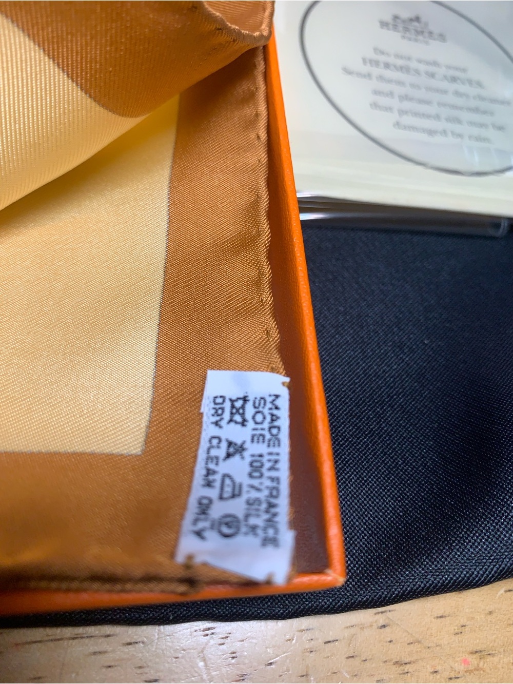 Hermes Silk Scarf in Golden and Tan Tones
